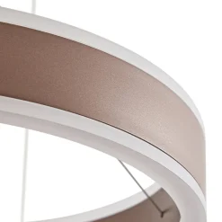 LED-hængelampe Kolo, brun, 3 lyskilder, dæmpbar^Lucande Sale