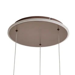 LED-hængelampe Kolo, brun, 3 lyskilder, dæmpbar^Lucande Sale