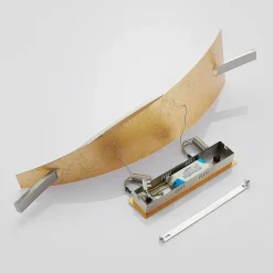 Lucande LED-hængelampe Marija, 91 cm, guldfarvet, dæmpbar