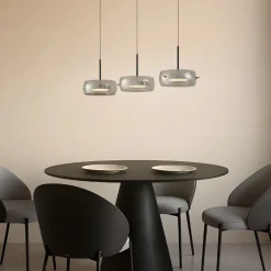 LED-hængelampe Martis, sort, 3 lyskilder, step-dæmpbar^Lucande Sale