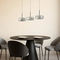 LED-hængelampe Martis, sort, 3 lyskilder, step-dæmpbar^Lucande Sale