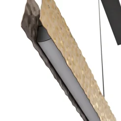 LED-hængelampe Nivara, 117 cm, guld, metal^Lucande Sale