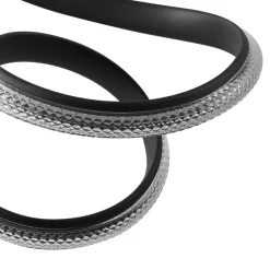 Lucande LED-hængelampe Rodado, sort, 110 cm, aluminium