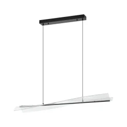 LED-hængelampe Vellia, sort, længde 112 cm, CCT^Lucande Discount