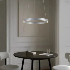 LED-hængelampe Yonam, Ø 60 cm, 1 lyskilde, aluminium, CCT^Lucande Best