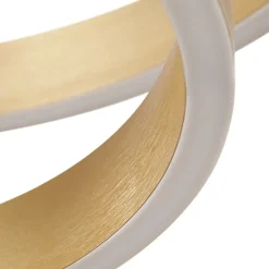 Lucande LED-hængelampe Yonam, Ø 60 cm, 2 lyskilder, guld, CCT