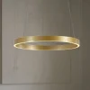 Lucande LED-hængelampe Yonam, Ø 60 cm, 1 lyskilde, guld, CCT