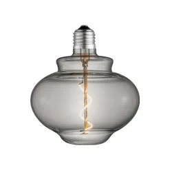 Lucande LED-klokkelampe, E27 4W, Ø 16 cm, 1800K, røgfarvet