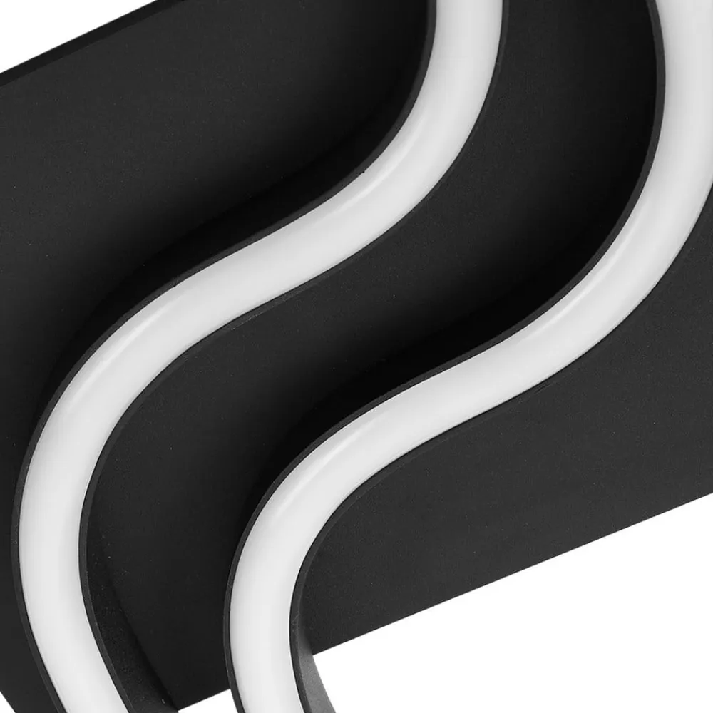 Lucande LED-loftlampe Amiya, 47,6 cm, sort, aluminium