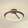 LED-loftlampe Eldra, kaffebrun, Ø 55 cm, CCT^Lucande Online