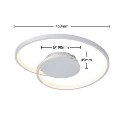 LED-loftlampe Enesa, Ø 46 cm, 2.700 K, dæmpbar^Lucande Best