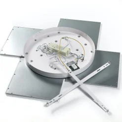 Lucande LED-loftlampe Ilira, 4 lyskilder, sølv, CCT, dæmpbar