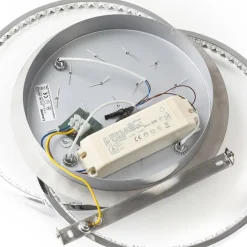 LED-loftlampe Keely, kromfarvet, krystal, 45 cm^Lucande Discount