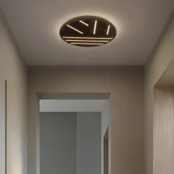 Lucande Loftlamper|Loftlamper>LED-loftlampe Orven, træ, Ø 50 cm, dæmpbar