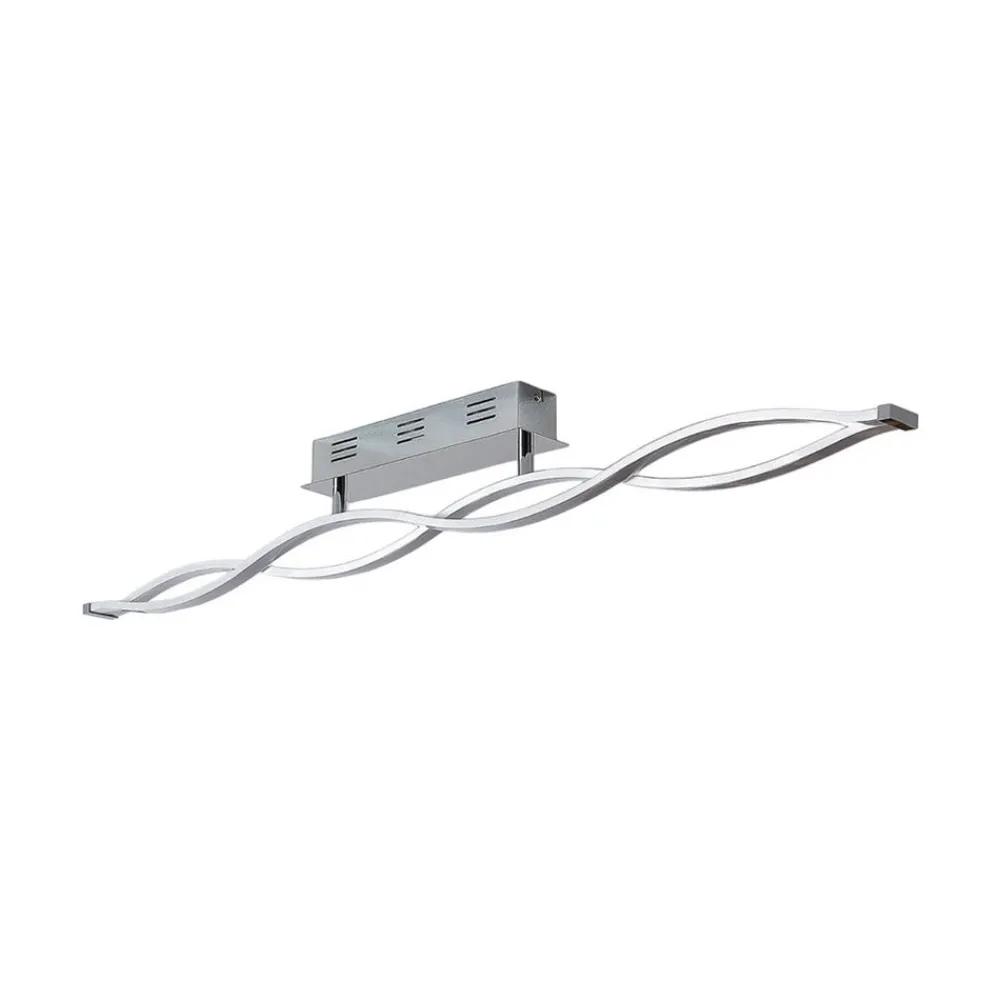 Lucande LED-loftlampe Roan, 115 cm, krom, stål