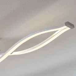 Lucande LED-loftlampe Roan, 115 cm, krom, stål