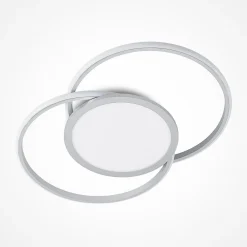 LED-loftlampe Senne, 63 cm, sølv, aluminium^Lucande Discount