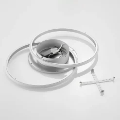 LED-loftlampe Senne, 63 cm, sølv, aluminium^Lucande Discount