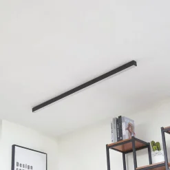 LED-loftlampe Teniona, 132 cm, sort, aluminium^Lucande Clearance