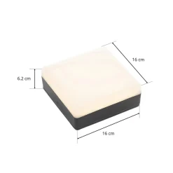 Lucande LED-loftlampe Thilo, 16 cm, antracit, sensor, IP54