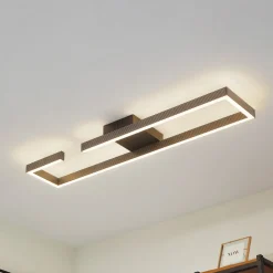 Lucande Gang|Loftlamper>LED-loftlampe Yvor, 100 cm, sort, aluminium