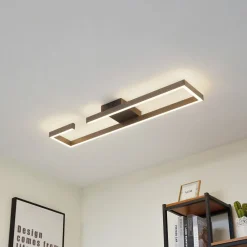 Lucande Gang|Loftlamper>LED-loftlampe Yvor, 100 cm, sort, aluminium