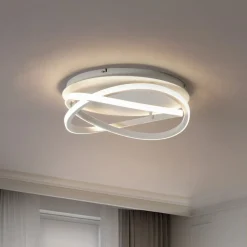 Lucande Loftlamper|Loftlamper>LED-loftslampe Aldric, hvid, aluminium, Ø 45 cm