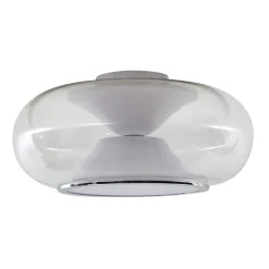 LED-loftslampe Orasa, glas, hvid/klar, Ø 43 cm^Lucande Outlet