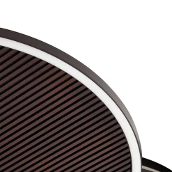 Lucande LED-loftslampe Orven, sort/træ, 80 cm, dæmpbar