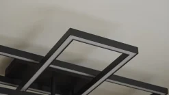 LED-loftslampe Tjado, 94 cm lang, sort, metal^Lucande Clearance