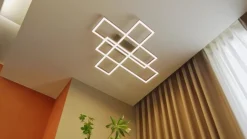 LED-loftslampe Tjado, 94 cm lang, sort, metal^Lucande Clearance