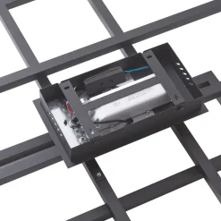 LED-loftslampe Tjado, 94 cm lang, sort, metal^Lucande Clearance