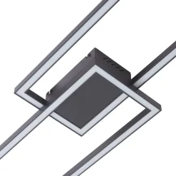 LED-loftslampe Tjado, 120 cm lang, sort, metal^Lucande New