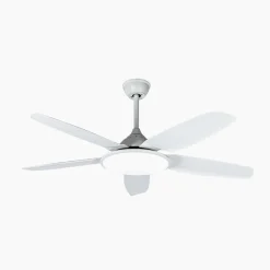 Lucande LED-loftventilator Divian, hvid, DC, støjsvag, CCT