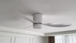 LED-loftventilator Kayu, hvid, DC, støjsvag, Ø 132 cm^Lucande Sale