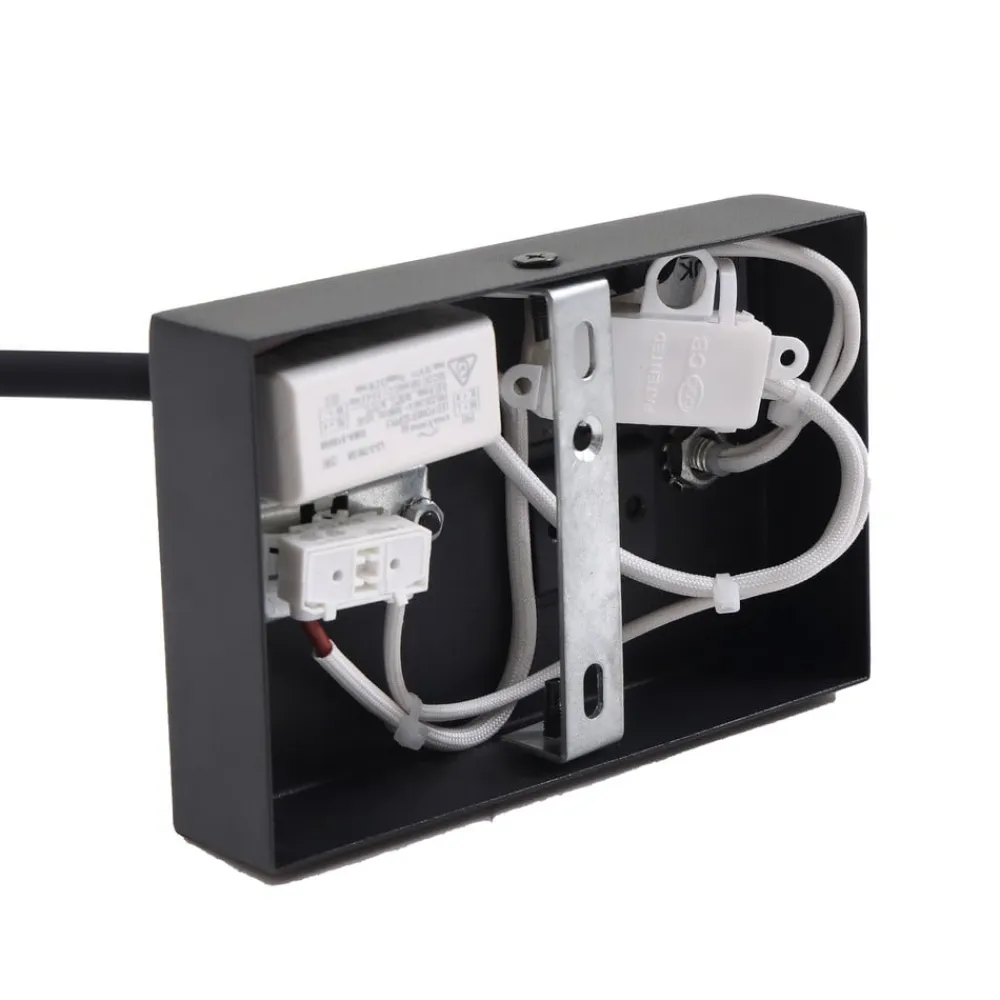 Lucande Væglamper|Væglamper>LED-læselampe Hetti, sort, metal, 14 cm høj