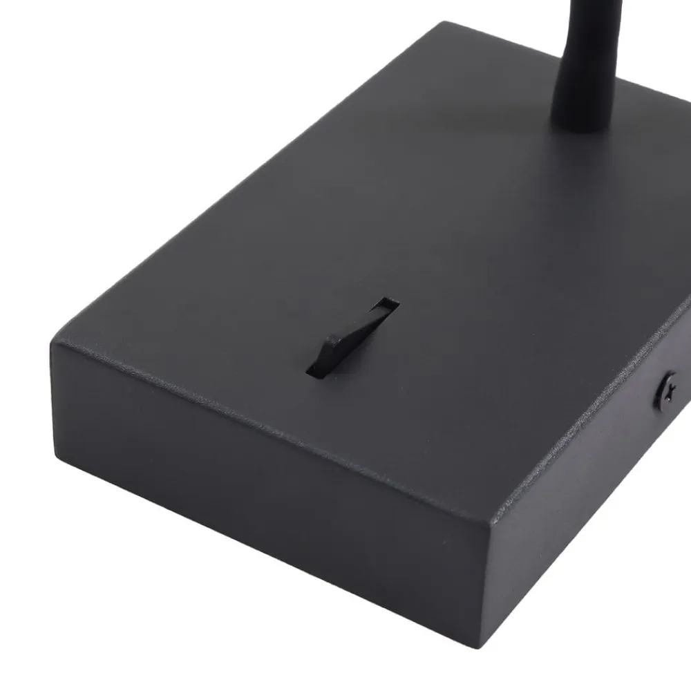 Lucande Væglamper|Væglamper>LED-læselampe Hetti, sort, metal, 14 cm høj