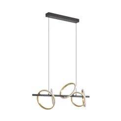 LED-pendel Madu, sort, metal, 92,5 cm lang^Lucande Best