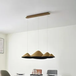 LED-pendellampe Beutlin, grøn, filt, dæmpbar^Lucande Hot