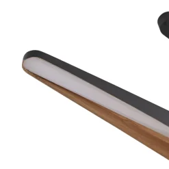 Lucande LED-pendellampe Clavit, sort, 140 cm, dæmpbar