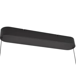 Lucande LED-pendellampe Clavit, sort, 140 cm, dæmpbar