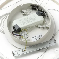 Lucande LED-pendellampe Ezana, hvid, metal, Ø 80 cm