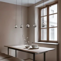 LED-pendellampe Hayley, sort, 5 lyskilder, aflang^Lucande Online