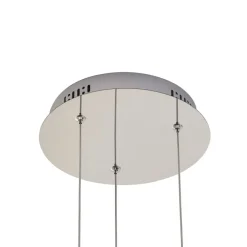 LED-pendellampe Hayley, Ø 25 cm, 3 lyskilder, krom, glas^Lucande New