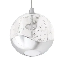 LED-pendellampe Hayley, Ø 9 cm, kromfarvet, glas^Lucande Sale