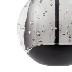 Lucande LED-pendellampe Hayley, sort, 3 lyskilder, glas