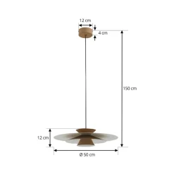 LED-pendellampe Livie, beige, aluminium, Ø 50 cm^Lucande Hot