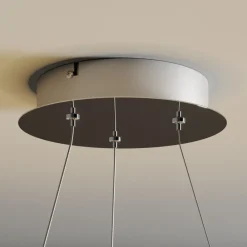 LED-pendellampe Lyani, Ø 60 cm, krom, dæmpbar^Lucande Sale