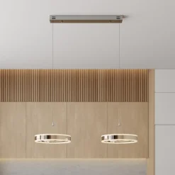 LED-pendellampe Lyani, 85 cm, 2 lyskilder, krom, dæmpbar^Lucande Discount