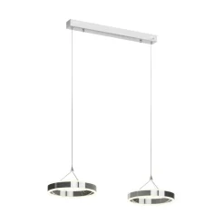LED-pendellampe Lyani, 85 cm, 2 lyskilder, krom, dæmpbar^Lucande Discount